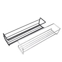 Étagère à épices murale sans perçage, support multi-niveaux en fer forgé argenté pour bouteilles d'assaisonnement, en stock