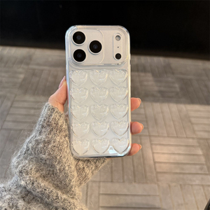 เคสกันกระแทก TPU ลายหัวใจน่ารักสำหรับ iPhone XS Max, 11, 12, 13, 14, 15, 16, Air, 17 Pro Max, เคส iPhone 17 Pro สำหรับสาวๆ - Product Image 4