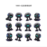 EMO Robot Smart AI Desktop Robot pour animaux de compagnie avec réveil Mignon Smart EMO Kids Home Toy