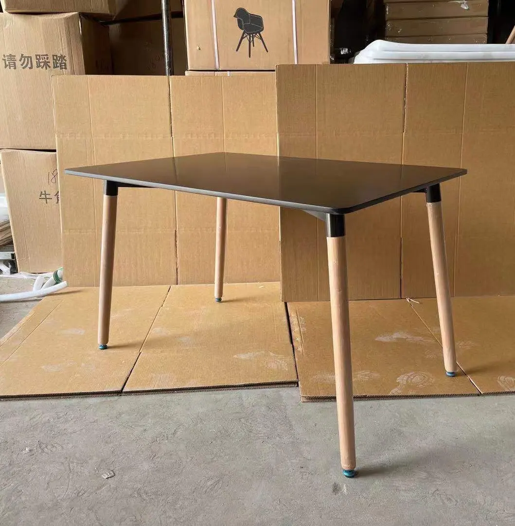 120X80Cm Mesas De Comedor โต๊ะไม้แบบเรียบง่ายออกแบบโต๊ะไม้ MDF พร้อมเก้าอี้