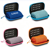 Toalla Deportiva Personalizada con Logotipo, Suave, Transpirable, Refrescante, Absorbente de Sudor, de Microfibra, de Secado Rápido, con Caja de Almacenamiento