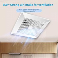 Ventilateur d'extraction mural en plastique ABS à haut régime, silencieux, avec roulement à billes, petit ventilateur électrique pour salle de bain, extraction d'air frais, personnalisable OEM