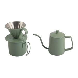 Ensemble de cafetière à filtre en acier inoxydable 304 épaissi et durable - Product Image 2