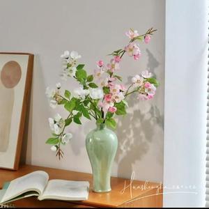 Flor Artificial de Begonia de Seda, Rama Individual, Blanca, Decoración para el Hogar, Primavera SCXC-0530 - Product Image 1