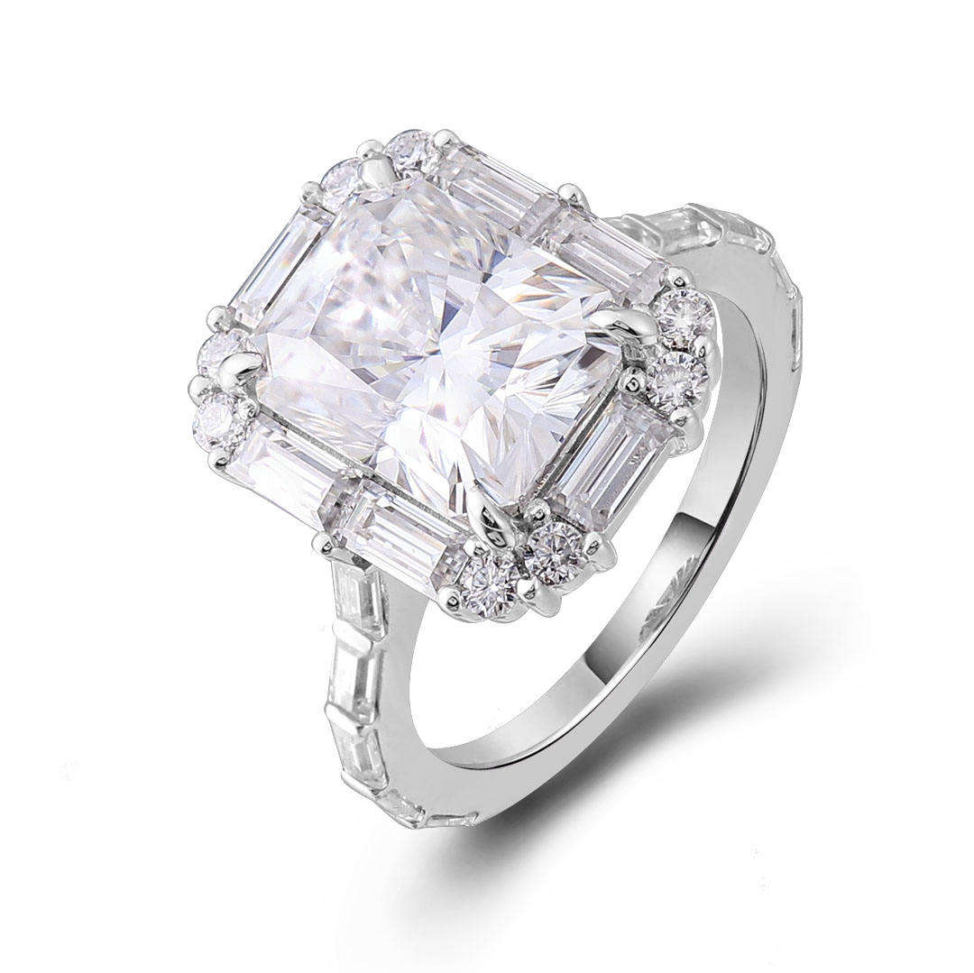 แหวนมอยซาไนต์ทองแท้ 14K