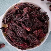 Fleur de roselle entière séchée de qualité alimentaire, calyx d'hibiscus naturel, extrait d'eau pour infusion de thé, matière première en conteneur plastique