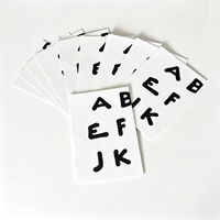 Tarjetas de Memoria Educativas Personalizadas con el Alfabeto ABC Impreso en Papel para Niños, Aprendizaje Temprano, Letras Negras en Papel Educativo