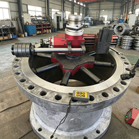 Machine de rectification de brides portable FLS-1000 CNC à servomoteur pour retouche sur site, réparation de faces de brides, chanfreinage et affûtage