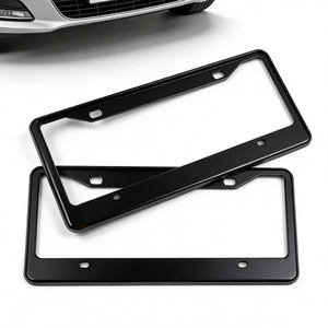 Cadre de <span class=keywords><strong>plaque</strong></span> d'<span class=keywords><strong>immatriculation</strong></span> en alliage d'aluminium noir personnalisé en gros, logo personnalisé, approuvé, cadres de <span class=keywords><strong>plaque</strong></span> d'<span class=keywords><strong>immatriculation</strong></span> de <span class=keywords><strong>voiture</strong></span> en métal pour la décoration - Product Image 5