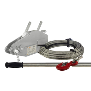 Cabrestante manual FRIMA de alta resistencia de 3,2 toneladas, <span class=keywords><strong>polipasto</strong></span> de tracción de <span class=keywords><strong>cable</strong></span> Manual con cuerda de alambre de 20m para elevación - Product Image 2