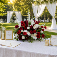 Chemin de table et décoration d'arche de mariage en fleurs artificielles de luxe personnalisées - Durable et de haute qualité