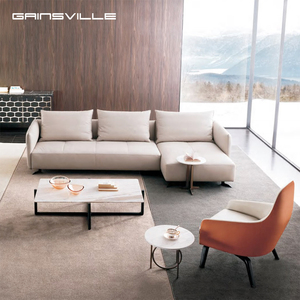 Divano da soggiorno moderno italiano elegante divano ad angolo in pelle divano divano di lusso appartamento divano componibile - Product Image 1