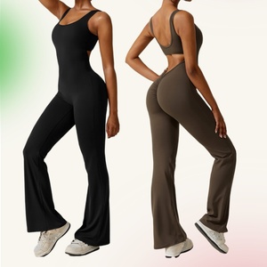 Nuova Tuta Intera con Schiena Scoperta per Yoga, Abbigliamento Sportivo da Donna, Pantaloni a Zampa, Tuta Aderente per Allenamento - Product Image 5