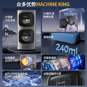 Mini-lave-linge à double cuve en acier inoxydable, semi-automatique électrique, 705 tr/min, pour sous-vêtements, chaussettes, usage domestique - Product Image 5