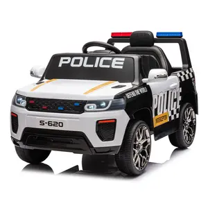 VIP Buddy mainan mobil elektrik berkendara anak-anak 4X4 12V mobil polisi plastik untuk usia 2-7 grosir kendaraan elektrik uniseks