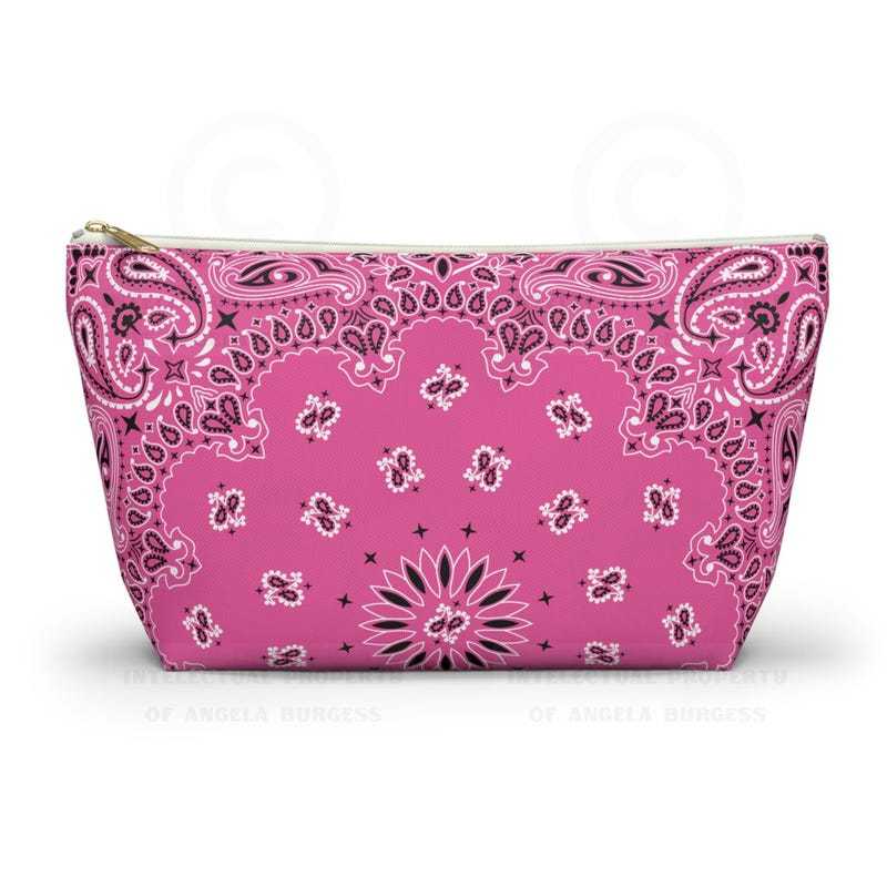 Hot Pink Base With White Paisley