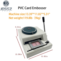 Machine à embosser les cartes en plastique PVC à 72 caractères, machine à embosser les codes