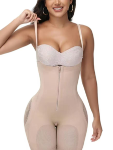 <strong>Strapless</strong> Zip Front Open Crotch <strong>Shapewear</strong> High Compression Tummy Control Butt Lifter <strong>Bodysuit</strong> - Product Image 5