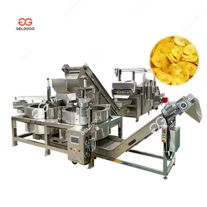 Small Scale Frying Banana Chip Make Line Plant Plantain Chip Production Machine