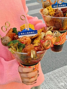 Venta caliente de Amazon, taza de bebida para aperitivos con pajita, taza de bebida de plástico de gran apertura, tazón superior para aperitivos para fiesta de cine - Product Image 2