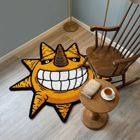 Tapis de sol moderne en plastique, motif anime, écologique, réversible, antidérapant, lavable, à poils plats et épais, pour salon, vente en gros