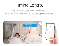 Glomarket 1 2 3 Gang Tuya Wifi Smart Bouton Interrupteur App Télécommande Domotique Interrupteur Mural
