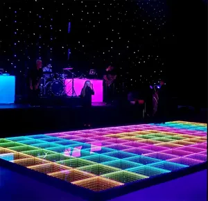 3D Mirror Club Dj Disco Event Light Up Led Dance Floor For Sale