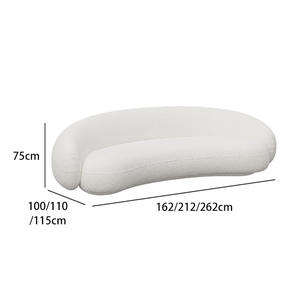 Sofá Curvo de Tres Plazas, Semicircular, para Sala de Estar, Uso Comercial, Diseño de Lujo Ligero - Product Image 5