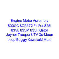 Ensemble moteur 800CC SQR372 compatible avec 825i 835E 835M 835R Gator Joyner Trooper UTV Gs-Moon Jeep Buggy Kawasaki Mule