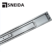 Glissières télescopiques industrielles robustes en aluminium anti-corrosion de 80 mm, capacité de charge de 300 kg, à extension complète, pour cuisine et salle à manger