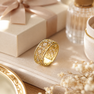 Anello Intrecciato con Texture Cava per Donne, Design Vintage, Accessorio da Dito per Uso Quotidiano - Product Image 5