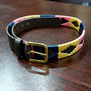 Cinturón de Polo de Cuero Genuino Personalizado de Alta Calidad, Cinturón de Cuero Vacuno Tejido a Mano, Cinturones de Polo Ecuestres al por Mayor, Bolsas OEM, Estuche LPB-0117 - Product Image 1