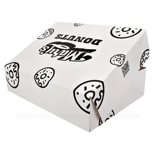 Unique Donut Boxes For 12 Donuts / Dozen Customized Logo Bakery Food Paper Packaging