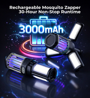 Lampe anti-moustiques électrique portable rechargeable de poche, multi-outils, lanterne de camping USB-C, tue-moustiques extérieur, lumière LED 500LM