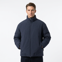 Blouson Bomber en Toile pour Homme - Imperméable, Coupe-Vent, Col Montant, Vêtement d'Hiver Décontracté avec Logo Frontal