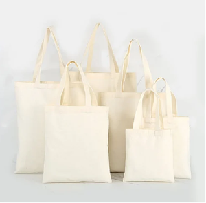 Sac fourre-tout en toile de coton écologique réutilisable, avec poignée boucle, couleur naturelle, idéal pour le shopping - Product Image 6