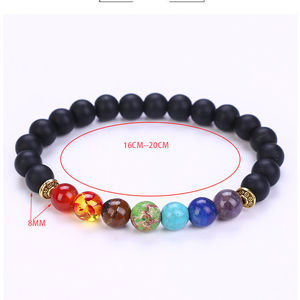 Popular pulsera con cuentas de piedra volcánica Yoga pulseras de mujer Boho <span class=keywords><strong>Lava</strong></span> <span class=keywords><strong>Rock</strong></span> pulseras de piedra natural - Product Image 3