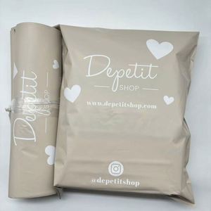 Eco Friendly Custom LOGO Printed Nude Mailing Bags Biodegradable Matte Beige Poly Shipping Mailer for Clothing - Product Image 4