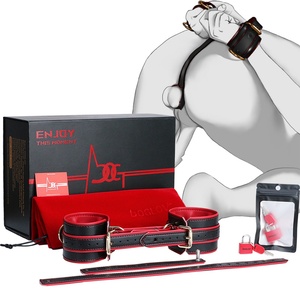 Kit BDSM de Microfibra de Lujo, Correa de Restricción para Testículos y Muñecas con Cadena de Aluminio para Juegos de Dominación Femenina, Juego de Bondage para Parejas Principiantes - Product Image 4