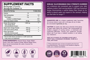 Gummies de Glucomannane de Konjac 60 unités |   Saveur Pomme Force Maximale avec 3 Milliards de UFC pour le Bien-être Quotidien - Product Image 6