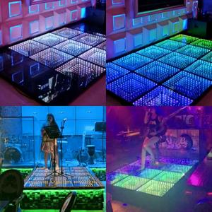Plancher de danse LED 3D portable de haute qualité avec miroir éclairé en verre trempé RGB pour fête disco - Product Image 5