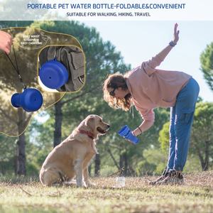 Botella de Agua Portátil Multifuncional Plegable a Prueba de Fugas para Perros, Dispensador de Agua y Comida para Perros de Silicona de Grado Alimenticio - Product Image 4