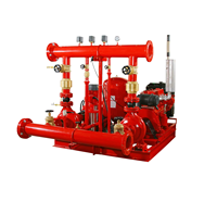 Ensemble de pompes électriques diesel à double alimentation pour la lutte contre les incendies, 240 GPM, 13 bars, avec pompe jockey pour la protection incendie des bâtiments, personnalisable