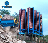 Séparateur de goulotte en spirale de conception rainurée le plus récent optimisé pour un traitement efficace de l'or dans une usine de séparation de minéraux