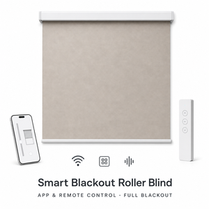 Persianas Enrollables Motorizadas Eléctricas, Opacas, Bloqueadoras de Luz, con Control Remoto, Tamaño Personalizado para Hogar, Oficina, Interiores - Product Image 1