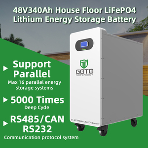 17.4KWh <span class=keywords><strong>48V</strong></span> 51.2V 340Ah fora da bateria <span class=keywords><strong>solar</strong></span> 200A BMS do íon do lítio do armazenamento da energia LFP da grade com equilíbrio PODE o sistema RS485 RS232 - Product Image 6
