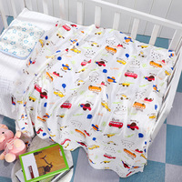 Tricoté Bambou Coton Bébé Emmaillotage Serviette Écologique Dessin Animé Motif Nouveau-Né Emballage Bain Câlin Couette Personnalisable Toutes Saisons