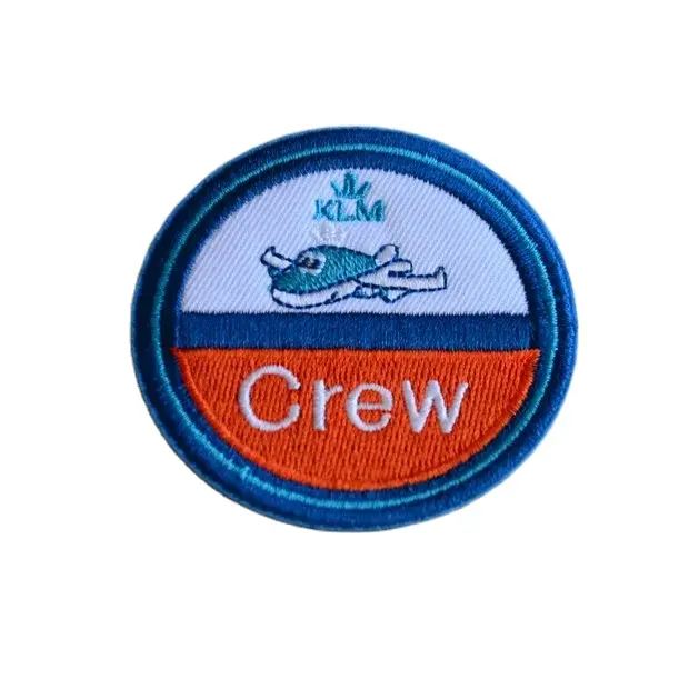 Custom 3D embroidery emblem LOGO patch promotional embroidered badges with adhesive sticker package in OPP bag