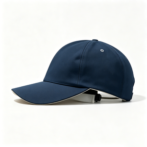 Gorra Deportiva de Béisbol de Secado Rápido de 6 Paneles, 100% Poliéster, Unisex, Color Azul Marino, Cierre con Cordón Ajustable, Ligera, Venta al Por Mayor - Product Image 2