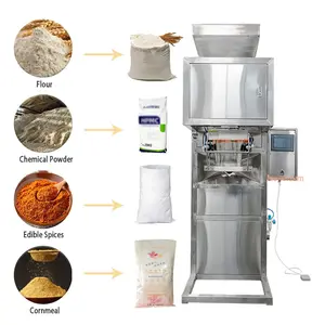 5kg 20kg 25kg 50kg Powder Flour Filling System Packing Machine Manufacturers for Sew Sealing Kraft Paper Bag